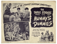 Lobby Cards for The Three Stooges Films Mummy's Dummies, Dunked in the Deep & Malice in the Palace With Famous Scene of Curly as Chef -- Light Creasing & Wear, Malice Trimmed to 12.5 x 9.75